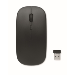 Wireless mouse with rechargeable USB battery and cable black colour fourth view