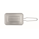 Stainless steel lunch box with removable handle, 750ml silver colour seventh view