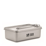 Stainless steel lunch box with removable handle, 750ml view with print area