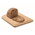 Bread shaped bamboo chopping board with a groove on the edge wood colour sixth view