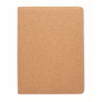 Foldable cork writing folder with notebook, A4 beige colour second view