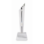 Geometric trophy with crystal base for company awards transparent colour eighth view