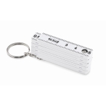 2-in-1 keyring with ruler in white, 50 cm white colour