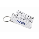 2-in-1 keyring with ruler in white, 50 cm white colour second main view