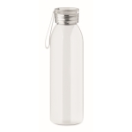 Single-wall stainless steel bottle with silicone handle, 650ml white colour fourth view