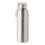 Single-wall stainless steel bottle with silicone handle, 650ml matt silver colour fourth view