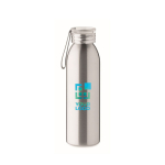 Single-wall stainless steel bottle with silicone handle, 650ml view with print area