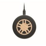 Wireless charging station in the shape of a car tire, 15W wood colour