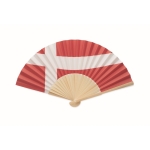 Bamboo fan with various European flag prints multicolour colour