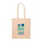 Polycotton tote bag with long handles view with print area