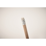 Pencil in natural color with eraser wood colour second photographic view