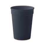 Single wall reusable cup made from recycled PP, 300 ml navy-blue colour