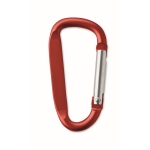 Aluminium carabiners in many colours to hang things on red colour