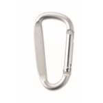 Aluminium carabiners in many colours to hang things on matt silver colour