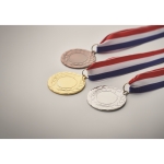 Medal made of iron in the 3 colors blue, white, and red gold colour fourth photographic view