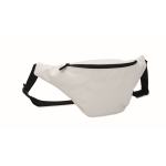 Bum bag made of synthetic soft leather with adjustable strap white colour