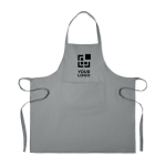 Recycled cotton kitchen apron with front pocket, 220 g/m2 view with print area