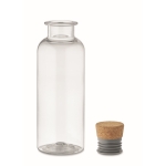 Tritan Renew™ bottle with round cork lid,  500 ml transparent colour third view