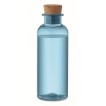 Tritan Renew™ bottle with round cork lid,  500 ml transparent blue colour second view