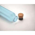 Tritan Renew™ bottle with round cork lid,  500 ml transparent blue colour sixth photographic view