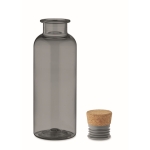 Tritan Renew™ bottle with round cork lid,  500 ml transparent grey colour third view