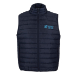 Men's gilet, side pockets, 280 g/m2, SOL'S Stream navy-blue colour view with print area