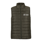 Women's corporate gilet, side pockets, 280 g/m2, SOL'S Stream military green colour view with print area