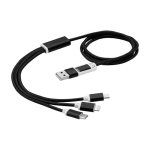 5-in-1 aluminium cable with copper coating and iOS output black colour