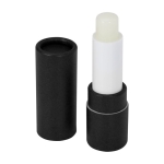 Sustainable lip balm in recycled paper packaging, SPF 15 black colour