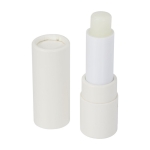 Sustainable lip balm in recycled paper packaging, SPF 15 white colour