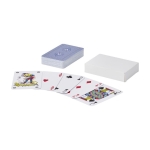 Classic deck of cards with 54 playing cards and 2 jokers in paper box white colour