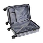 20'' cabin trolley with spinner wheels and 40 L capacity silver colour