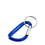 Recycled aluminium keyring with carabiner and metallic finish