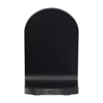 Recycled plastic wireless charging stand for smartphones black colour