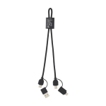 6-in-1 data transfer and charging cable for devices black colour