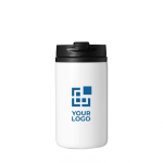 Recycled stainless steel thermal mug with swivel lid, 250 ml