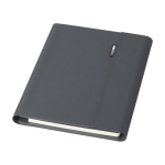 Recycled polyester portfolio with cardholder and mobile stand grey colour