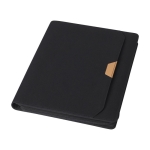 Folder made of recycled material with full zip closure black colour