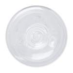 Transparent recycled plastic bottle with handle on the lid, 650 ml white colour