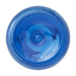 Transparent recycled plastic bottle with bamboo lid, 1 L blue colour