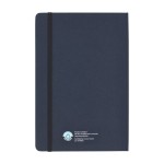 Eco notebook with integrated pen and lined pages navy-blue colour