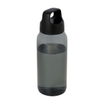 Recycled plastic office bottle with wide handle, 500 ml black colour