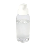 Recycled plastic office bottle with wide handle, 500 ml white colour