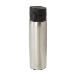 Recycled stainless steel thermos with push-button opening, 450 ml silver colour