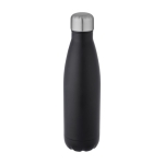 Recycled stainless steel double-walled bottle, 500 ml black colour