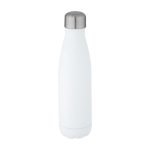 Recycled stainless steel double-walled bottle, 500 ml white colour