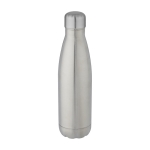 Recycled stainless steel double-walled bottle, 500 ml silver colour