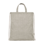 Recycled cotton bag with drawstring closure, 150 g/m² natural colour