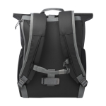 Roll-up waterproof recycled polyester backpack for laptops, 15'' black colour