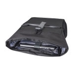 Roll-up waterproof recycled polyester backpack for laptops, 15'' black colour